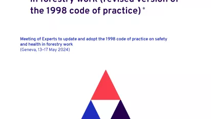 Cover page of the Code of practice on safety and health in forestry work